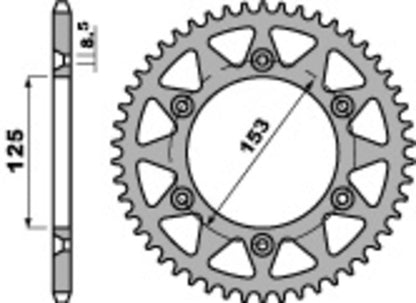 PBR Steel C45 standard rear sprocket 289 - 520