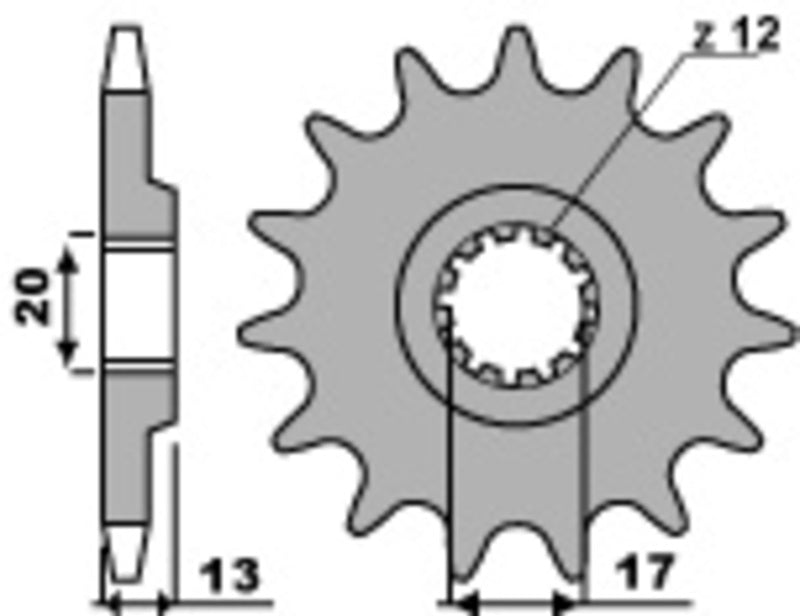 PBR Staal standaard voortandwiel 2123 - 520