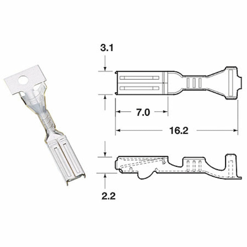 FEMALE CLAMP FRKW Ø 0,5/0,85 - PACK X50 TYPE 090 FRKW FW