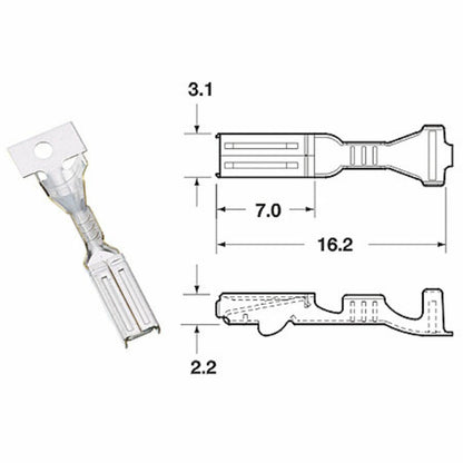 FEMALE CLAMP FRKW Ø 0,5/0,85 - PACK X50 TYPE 090 FRKW FW