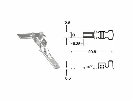 MALE CLAMP ML Ø 0,85/1,25 - PACK X50 TYPE 110 ML