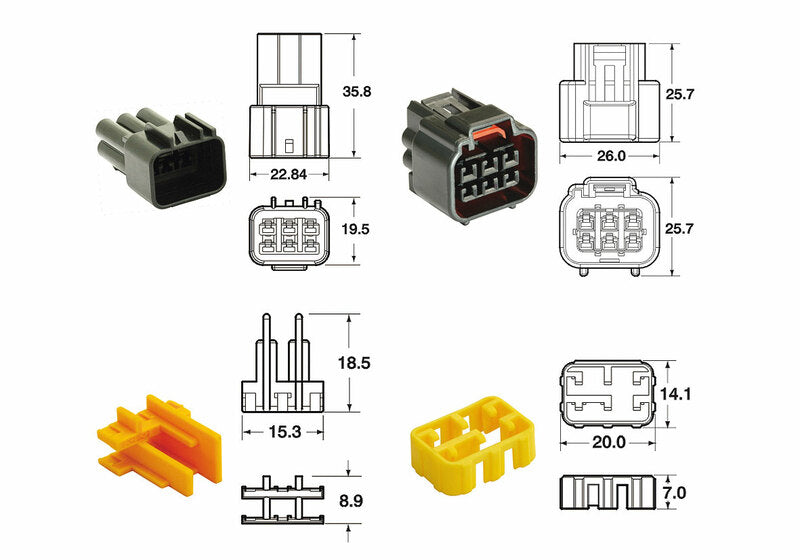 CONNECTOR SET FRKW 5-POL 6-POL-5 COMPLETE SETS TYPE 090 FRKW FW