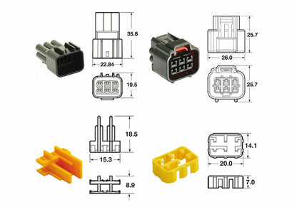CONNECTOR SET FRKW 5-POL 6-POL-5 COMPLETE SETS TYPE 090 FRKW FW