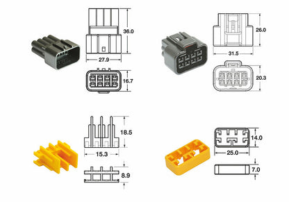 CONNECTOR SET FRKW 8-POLISH 8-POLE-5 COMPLETE SETS TYPE 090 FRKW FW