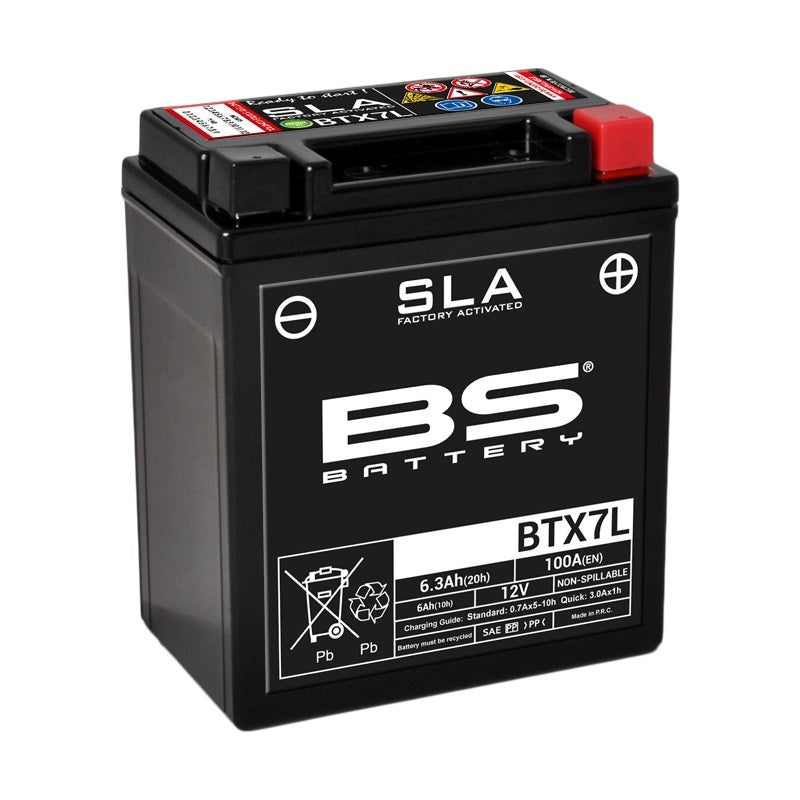 BS BATTERY SLA Accu Onderhoudsvrij af fabriek geactiveerd - BTX7L