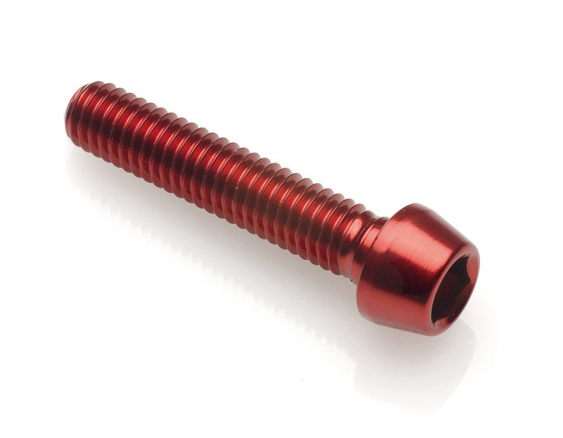 LIGHTECH BTR screws with conical head M6 x 75 red Ergal