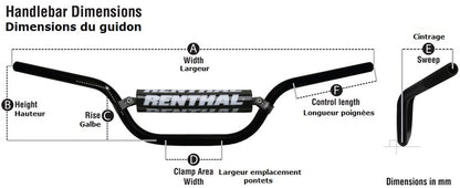 RENTHAL Fatbar 673 Trials 100 Stuur