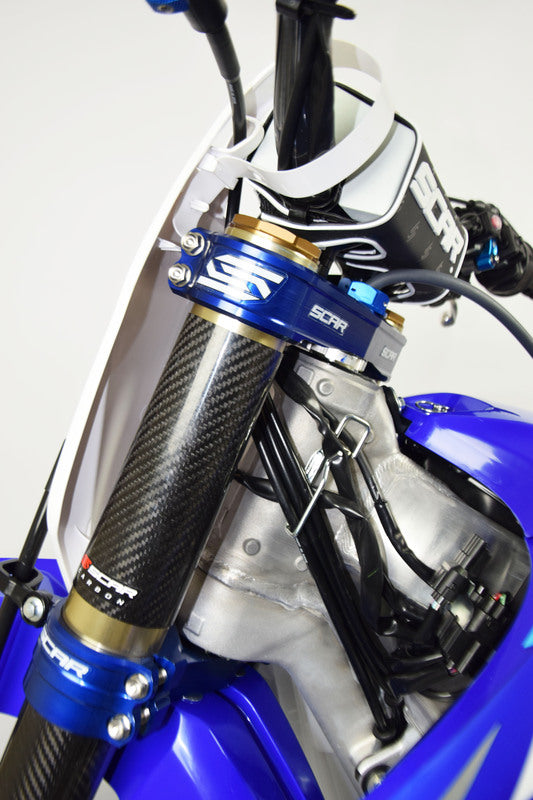 SCAR T-stuk vork ACS Offset 22mm blauw