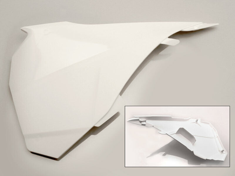 UFO Luchtfilterbakdeksel links wit KTM SX85