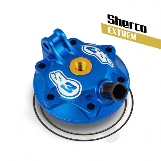 S3 Extreme Enduro Cylinder Head & Insert Kit Low Compression Blue Sherco