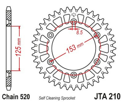 Rear sprocket JT SPROCKETS Aluminium Standard - 520