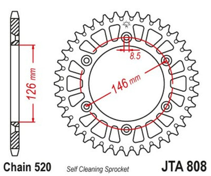 Rear sprocket JT SPROCKETS Aluminium Standard - 520