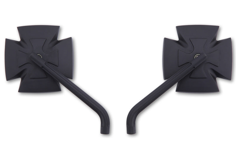 HIGHSIDER pro Handlebar Mirror Iron Cross Black (Pair)