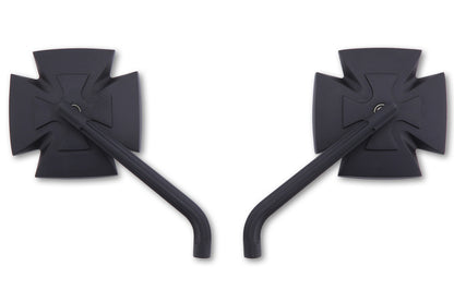 HIGHSIDER pro Handlebar Mirror Iron Cross Black (Pair)