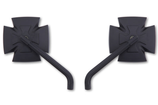 HIGHSIDER pro Handlebar Mirror Iron Cross Black (Pair)