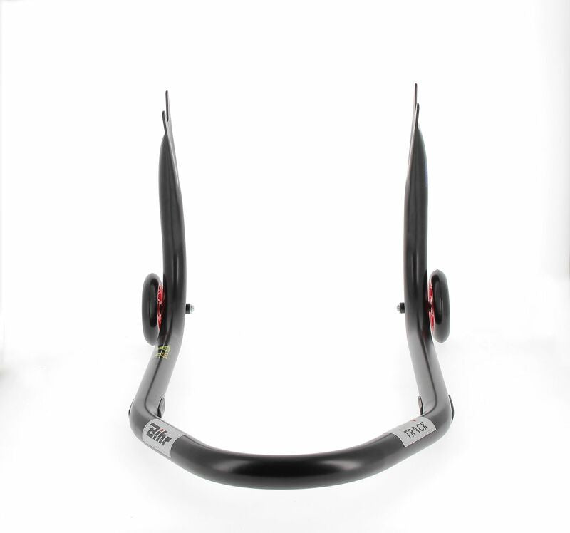 BIHR Home Track Paddock Stand Rear "V" Fixed Adapters Black with Red Wheels