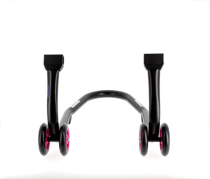 BIHR Home Track Paddock Stand Front Black with Pink Wheels 