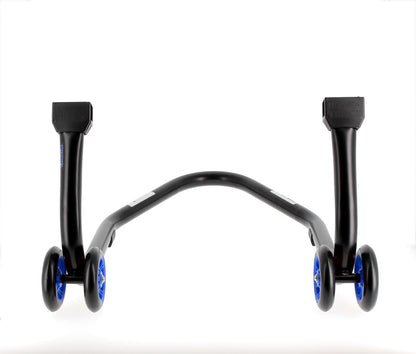 BIHR Home Track Paddock Stand Rear "V" Adapters Black with Blue Wheels