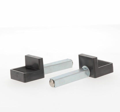 BIHR Home Track Paddock Stand Rear "L" Adapters Black with Blue Wheels 