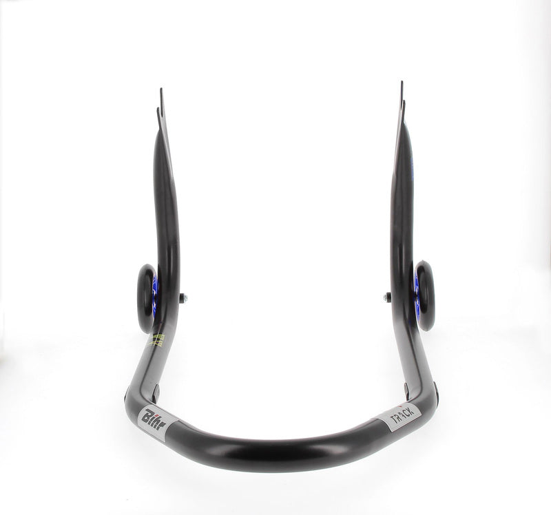 BIHR Home Track Paddock Stand Rear "V" Fixed Adapters Black with Blue Wheels