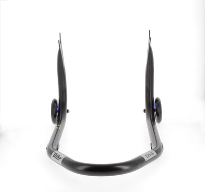 BIHR Home Track Paddock Stand Rear "V" Fixed Adapters Black with Blue Wheels