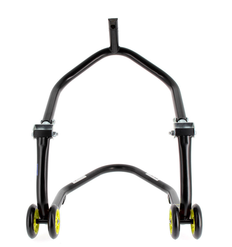 BIHR Home Track Paddock Stand Front Headset Black with Yellow Wheels 