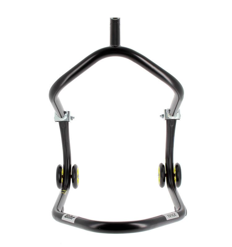 BIHR Home Track Paddock Stand Front Headset Black with Yellow Wheels 