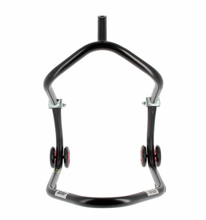 BIHR Home Track Paddock Stand Front Headset Black with Red Wheels 