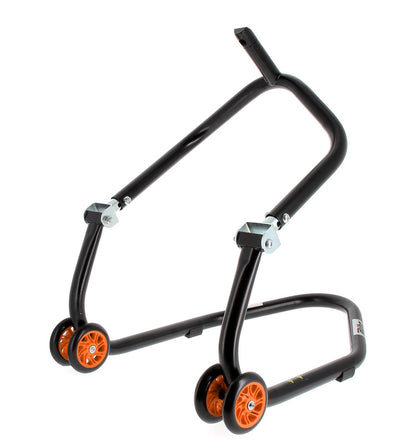 BIHR Home Track Paddock Stand Front Headset Black with Orange Wheels 