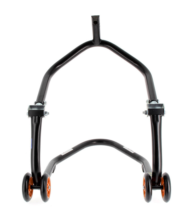 BIHR Home Track Paddock Stand Front Headset Black with Orange Wheels 