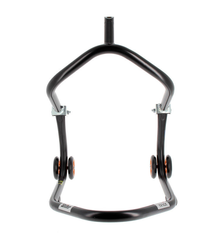 BIHR Home Track Paddock Stand Front Headset Black with Orange Wheels 