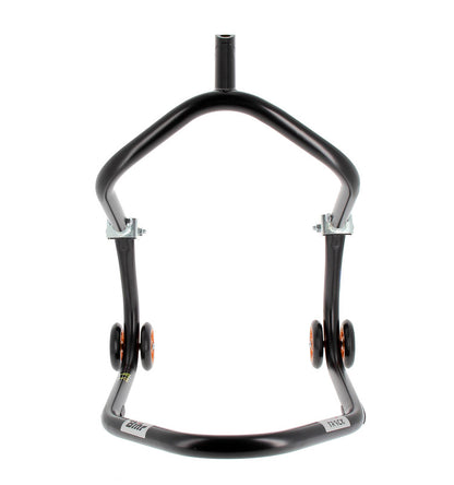 BIHR Home Track Paddock Stand Front Headset Black with Orange Wheels 