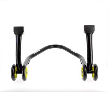 BIHR Home Track Paddock Stand Rear "V" Adapters Black with Yellow Wheels