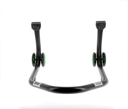 BIHR Home Track Paddock Stand Rear "V" Adapters Black with Green Wheels