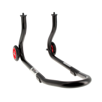 BIHR Home Track Paddock Stand Front Fixed Adapters Black with Red Wheels