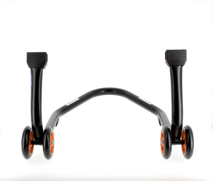 BIHR Home Track Paddock Stand Rear "L" Adapters Black with Orange Wheels 