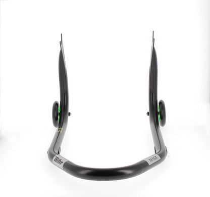 BIHR Home Track Paddock Stand Rear "V" Fixed Adapters Black with Green Wheels