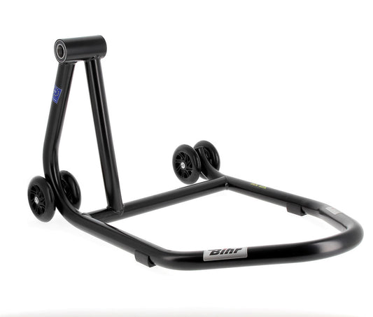 BIHR Home Track Paddock Stand Single Sided Left Black with Black Wheels 