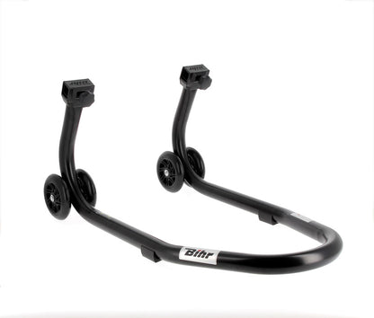 BIHR Home Track Paddock Stand Front Black with Black Wheels 