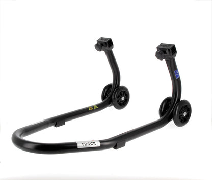 BIHR Home Track Paddock Stand Front Black with Black Wheels 