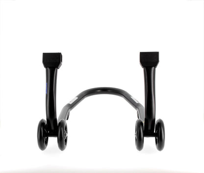 BIHR Home Track Paddock Stand Front Black with Black Wheels 