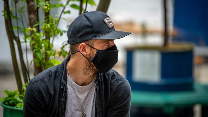 MUC-OFF Reusable Face Mask Black Size S