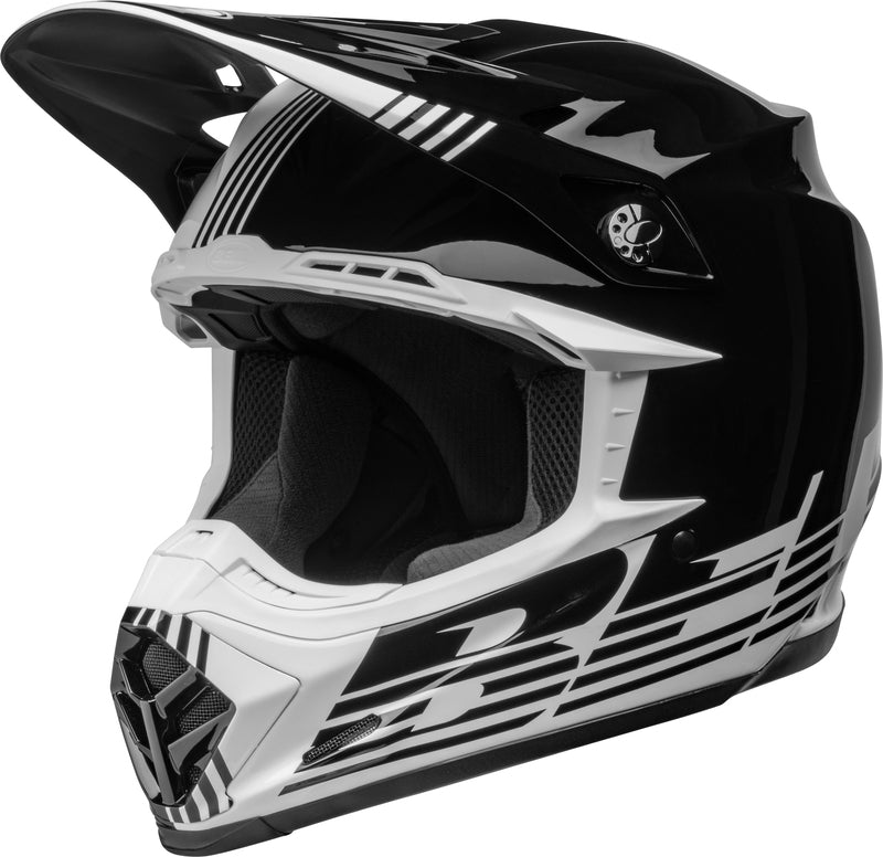 BELL Moto-9 Mips Helm - Louver Gloss Black/White