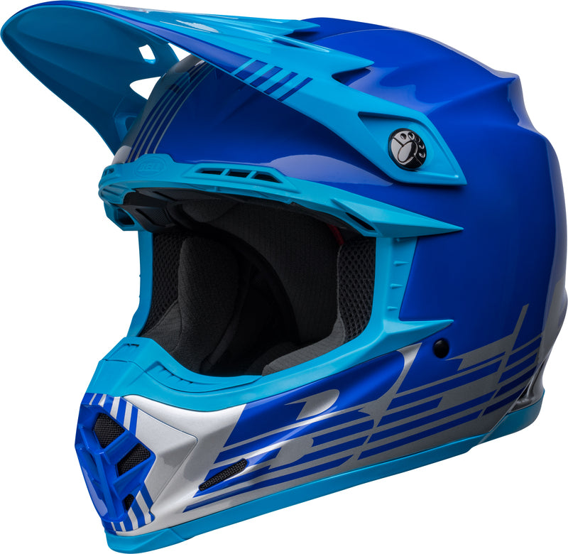 BELL Moto-9 Mips Helm - Louver Gloss Black/White