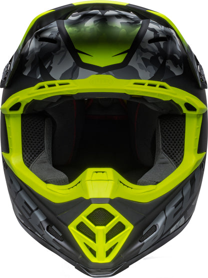 BELL Moto-9 Mips Helm - Venom Matte Black Camo/Hi-Viz Yellow