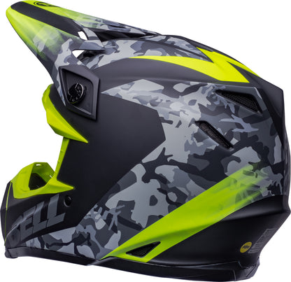 BELL Moto-9 Mips Helm - Venom Matte Black Camo/Hi-Viz Yellow