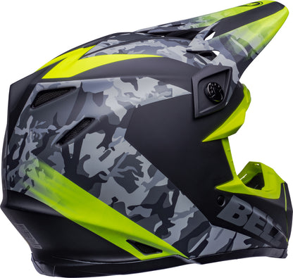 BELL Moto-9 Mips Helm - Venom Matte Black Camo/Hi-Viz Yellow