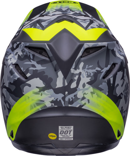 BELL Moto-9 Mips Helm - Venom Matte Black Camo/Hi-Viz Yellow