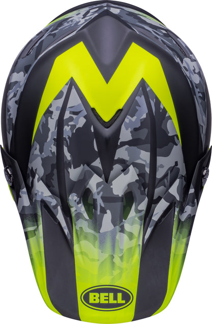 BELL Moto-9 Mips Helm - Venom Matte Black Camo/Hi-Viz Yellow