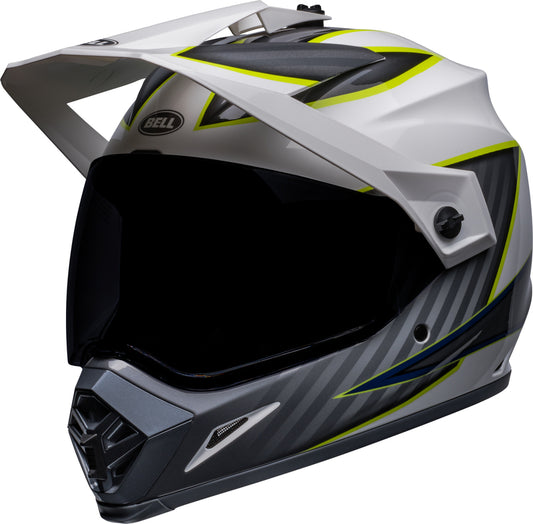 BELL MX-9 Adventure Mips Helm - Dalton Gloss White/Hi-Viz Yellow